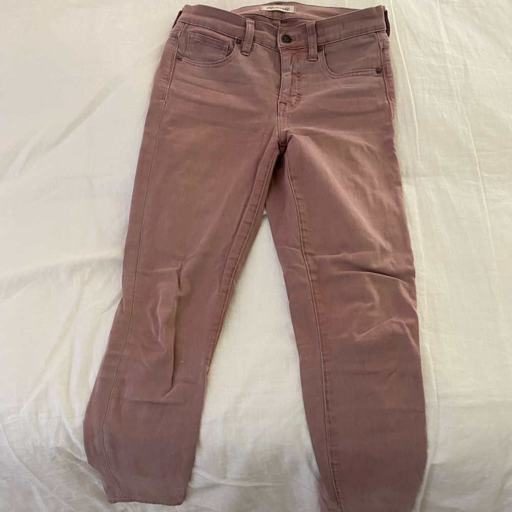 Mauve Madewell skinny jeans